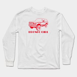 Bronco Girl 1992-1996 Red Print Long Sleeve T-Shirt